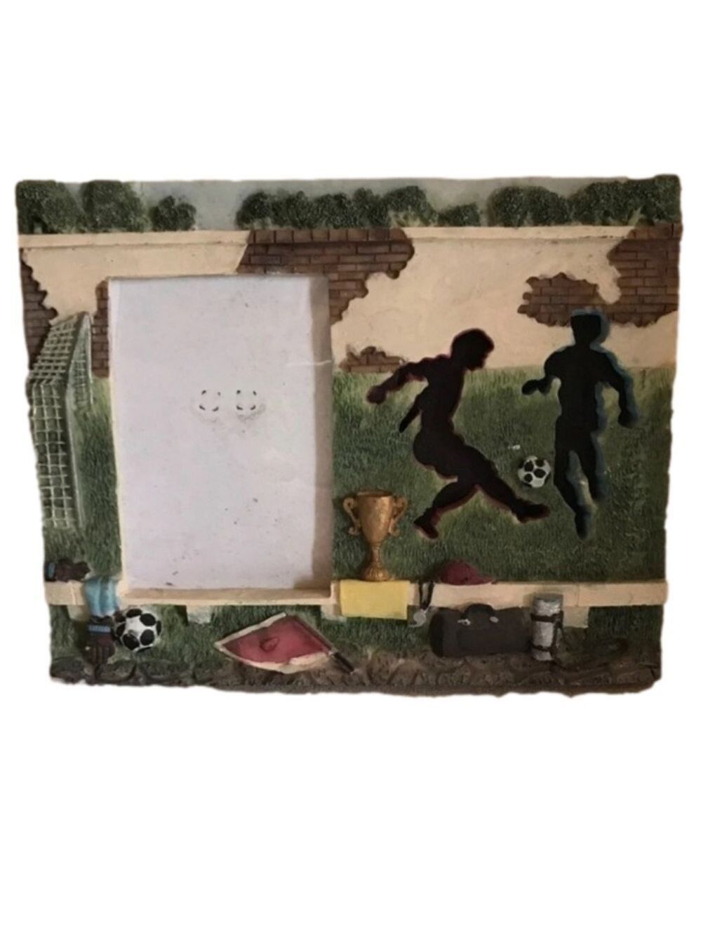 Molded Resin 3x5 Soccer Keepsake picture Frame